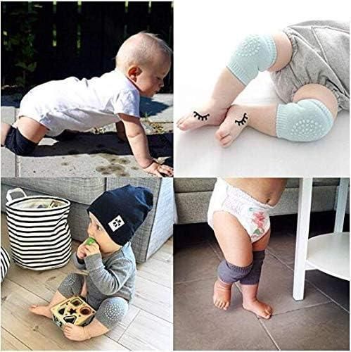 2 Pairs Baby Knee Pads – Soft & Protective Crawling Safety Gear (Cotton Blend)