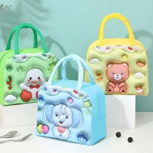 3D Cartoon Lunch Bag for Kids – Insulated, Cute & Lightweight