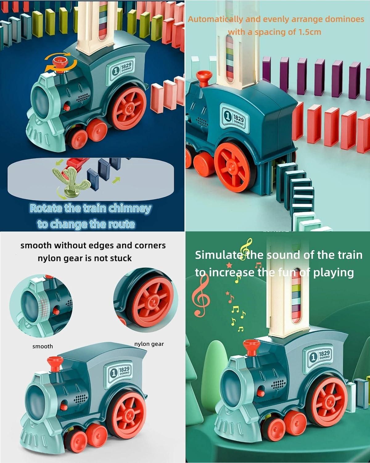 Domino Express Train Set – BPA-Free Toy with Sound Effects for Kids