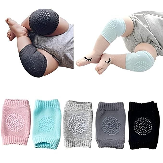 2 Pairs Baby Knee Pads – Soft & Protective Crawling Safety Gear (Cotton Blend)