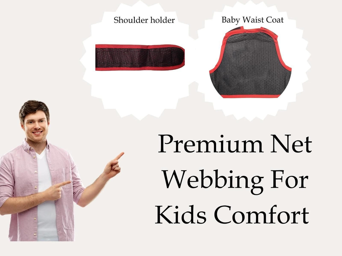 Kids Safety Belt for Bike Rides – Secure & Adjustable Child Seat Harness