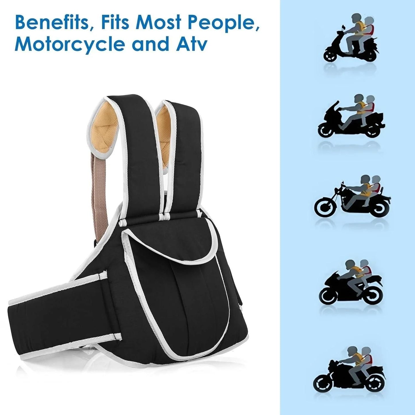 Kids Safety Belt for Bike Rides – Secure & Adjustable Child Seat Harness
