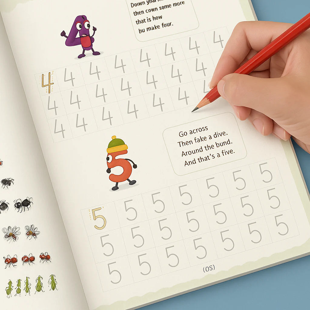 Magic CopyBook for Pre-School & Nursery - 4 Reusable Books