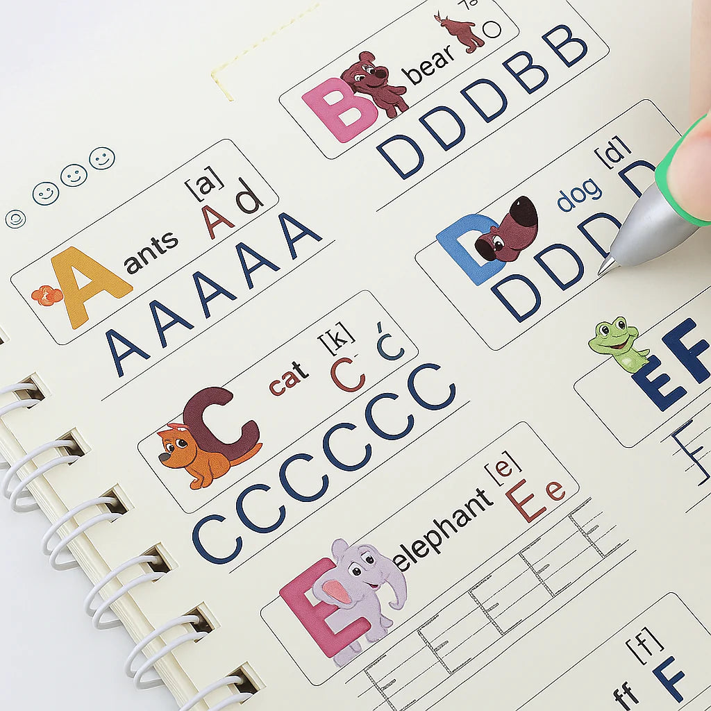 Magic CopyBook for Pre-School & Nursery - 4 Reusable Books