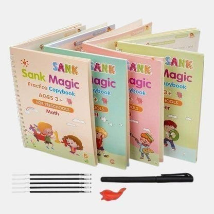 Magic CopyBook for Pre-School & Nursery - 4 Reusable Books